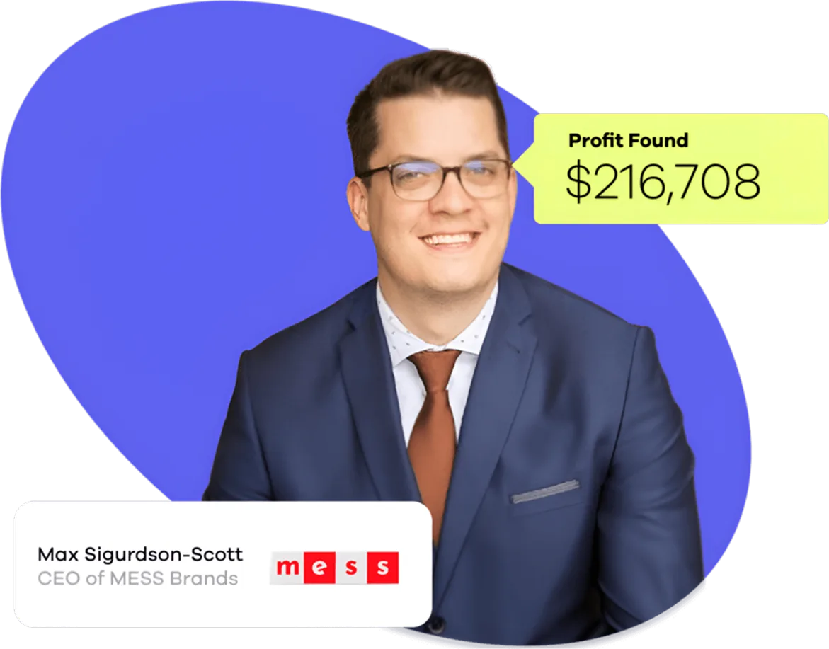 MESS Brands case study, $216K annualized profit lift